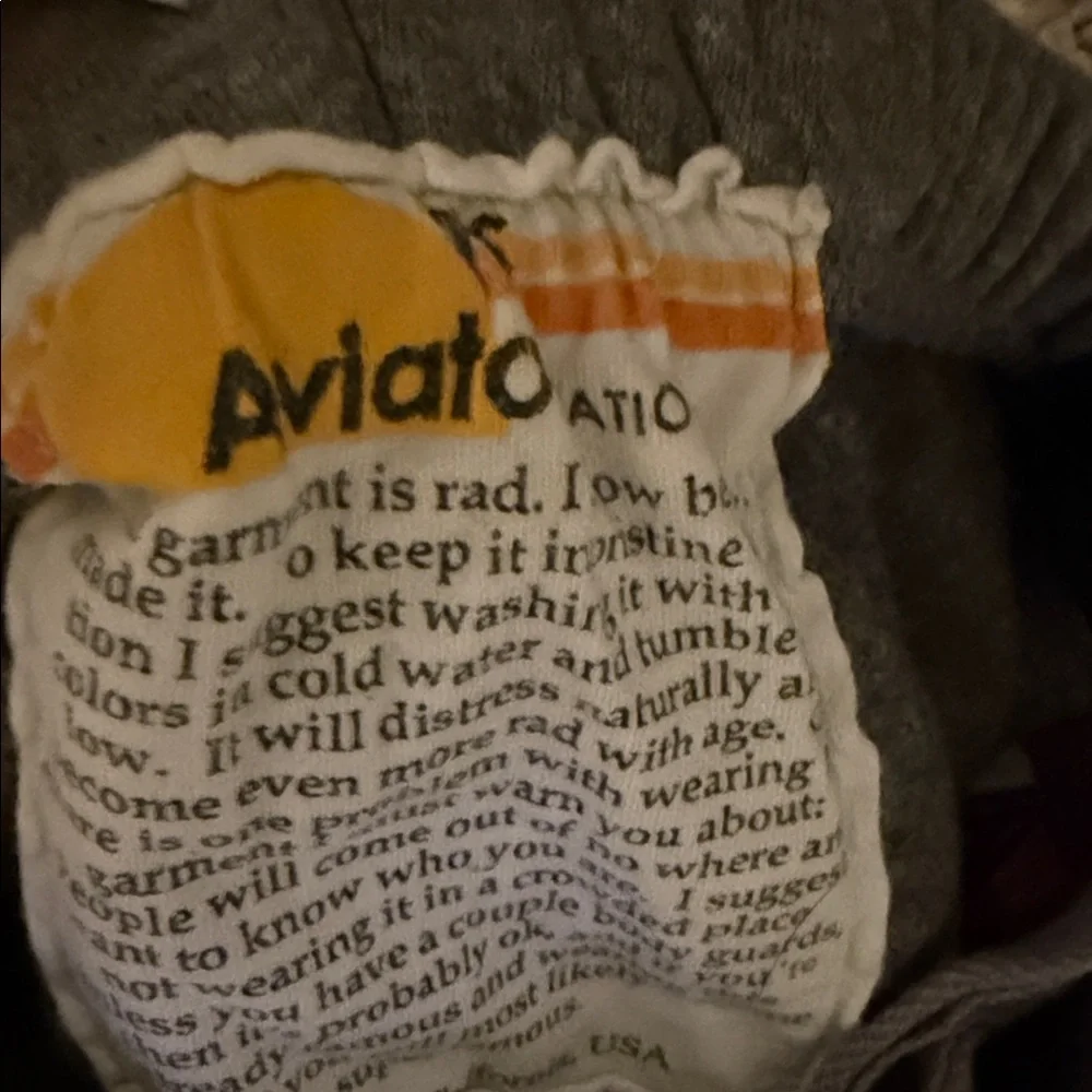 Aviator Nation Gray Cropped Pants with Rainbow Stripes - Picture 6 of 6